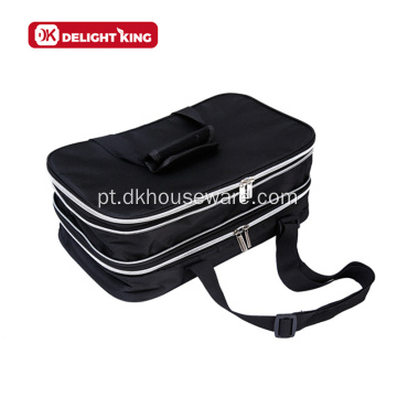 Conjunto de travessas de vidro de borosilicato com bolsa térmica